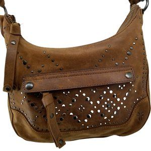 Frye Women's Brown Leather Adjustable Crossbody Strap Shoulder Bag H9.5"xW11.5"